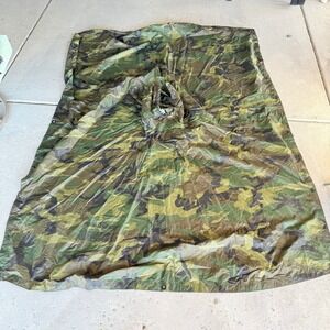 US Military Woodland Camo Poncho Wet Weather Ripstop Nylon 8405-01-100-0976